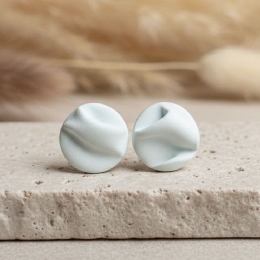 Draped Studs - Handmade Earrings - Hypoallergenic